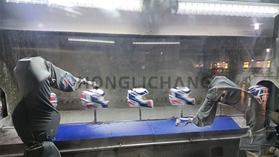 Linie de vopsea pentru cască